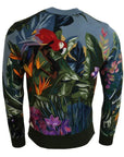 Dolce & Gabbana Jungle Wool Silk Pullover Logo Sweater
