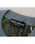 Dolce & Gabbana Jungle Wool Silk Pullover Logo Sweater