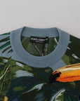 Dolce & Gabbana Jungle Wool Silk Pullover Logo Sweater