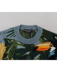Dolce & Gabbana Jungle Wool Silk Pullover Logo Sweater