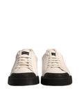 Dolce & Gabbana White Leather Logo Portofino Sneakers Shoes