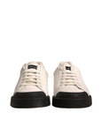 Dolce & Gabbana White Leather Logo Portofino Sneakers Shoes