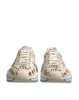 Dolce & Gabbana White Daymaster Hand Painted Sneakers Shoes