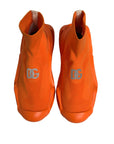 Dolce & Gabbana Orange Slip On Wave Socks Men Sneakers Shoes