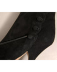 Dolce & Gabbana Black Suede Heels Knee High Boots Shoes