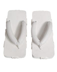 Dolce & Gabbana White Rubber Slides Flats Sandals Shoes