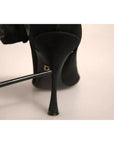 Dolce & Gabbana Black Silk Mesh Sock Style Heels Boots Shoes