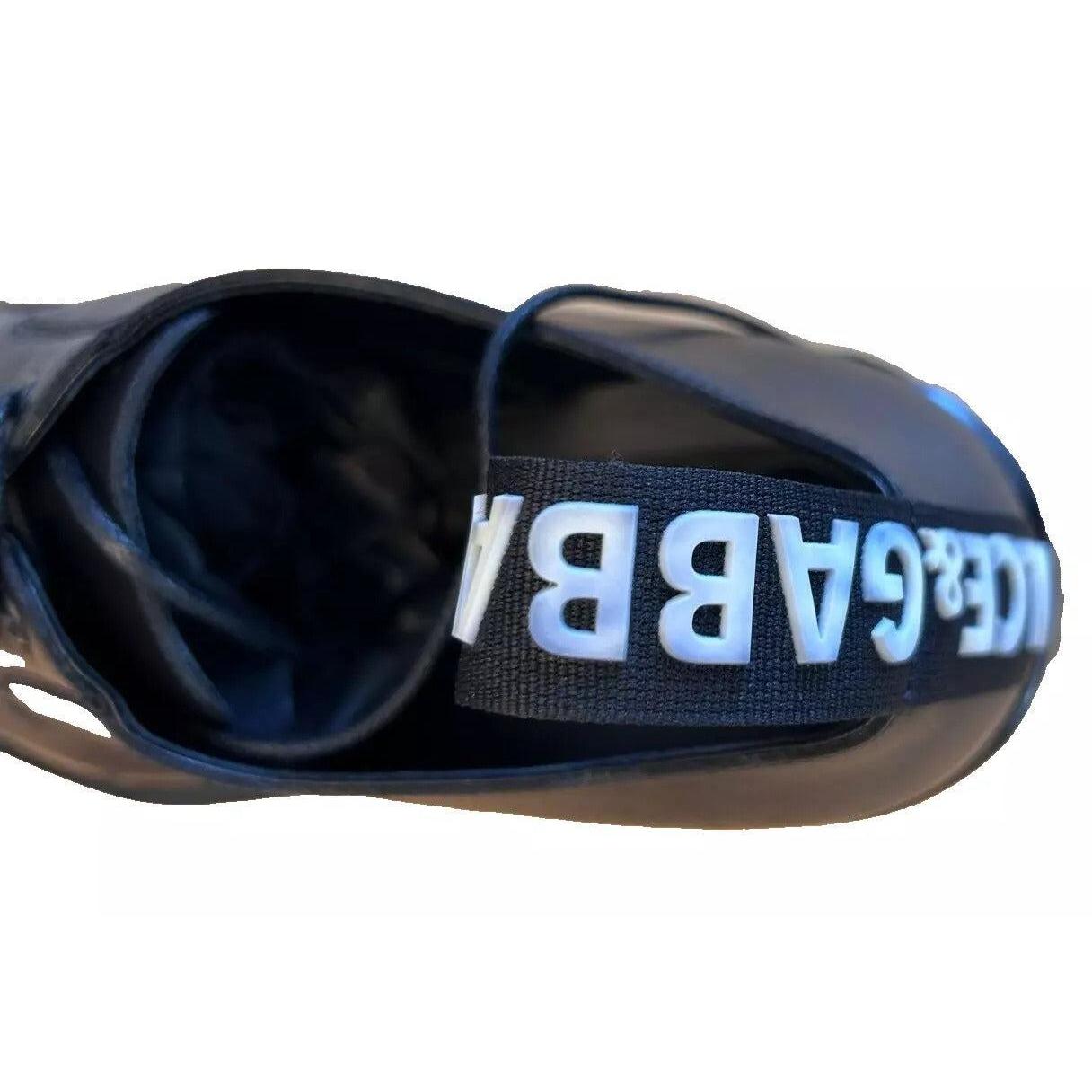 Dolce & Gabbana Elegant Derby Lace-Up Leather Shoes in Black