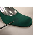 Dolce & Gabbana Green Suede Leather High Heel Pumps Shoes