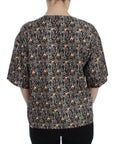 Dolce & Gabbana Enchanted Sicily Silk Blouse with Medieval Keys Print