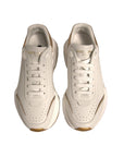 Dolce & Gabbana White Gold Daymaster Low Top Sneakers Shoes