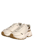 Dolce & Gabbana White Gold Daymaster Low Top Sneakers Shoes