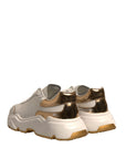 Dolce & Gabbana White Gold Daymaster Low Top Sneakers Shoes