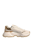 Dolce & Gabbana White Gold Daymaster Low Top Sneakers Shoes