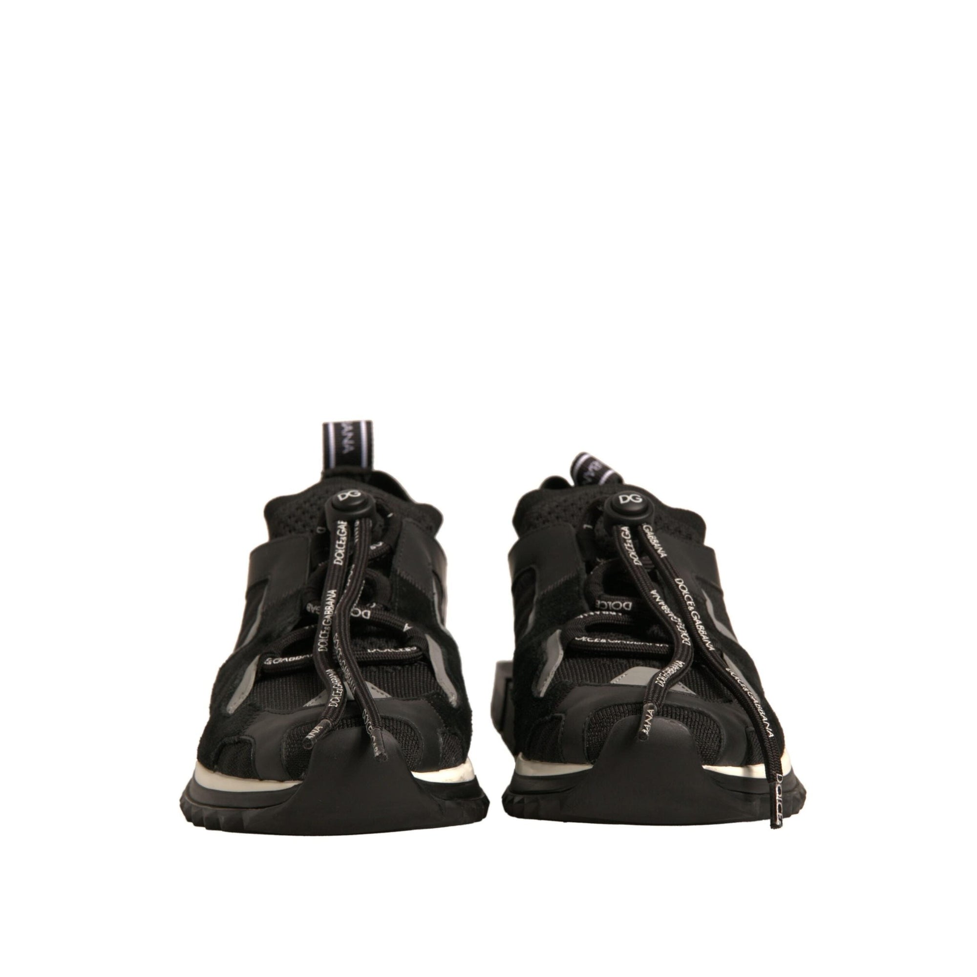 Dolce & Gabbana Black Mesh Sorrento Trekking Sneakers Shoes