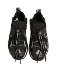 Dolce & Gabbana Black Mesh Sorrento Trekking Sneakers Shoes