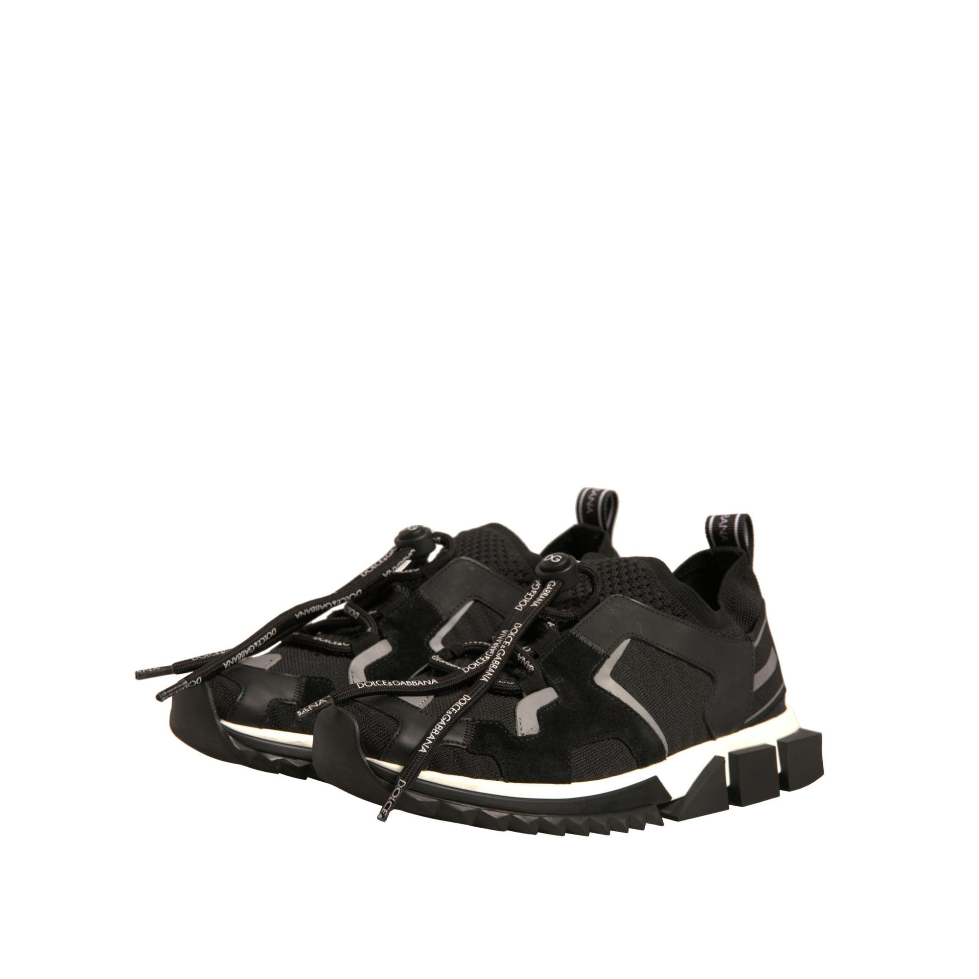 Dolce & Gabbana Black Mesh Sorrento Trekking Sneakers Shoes