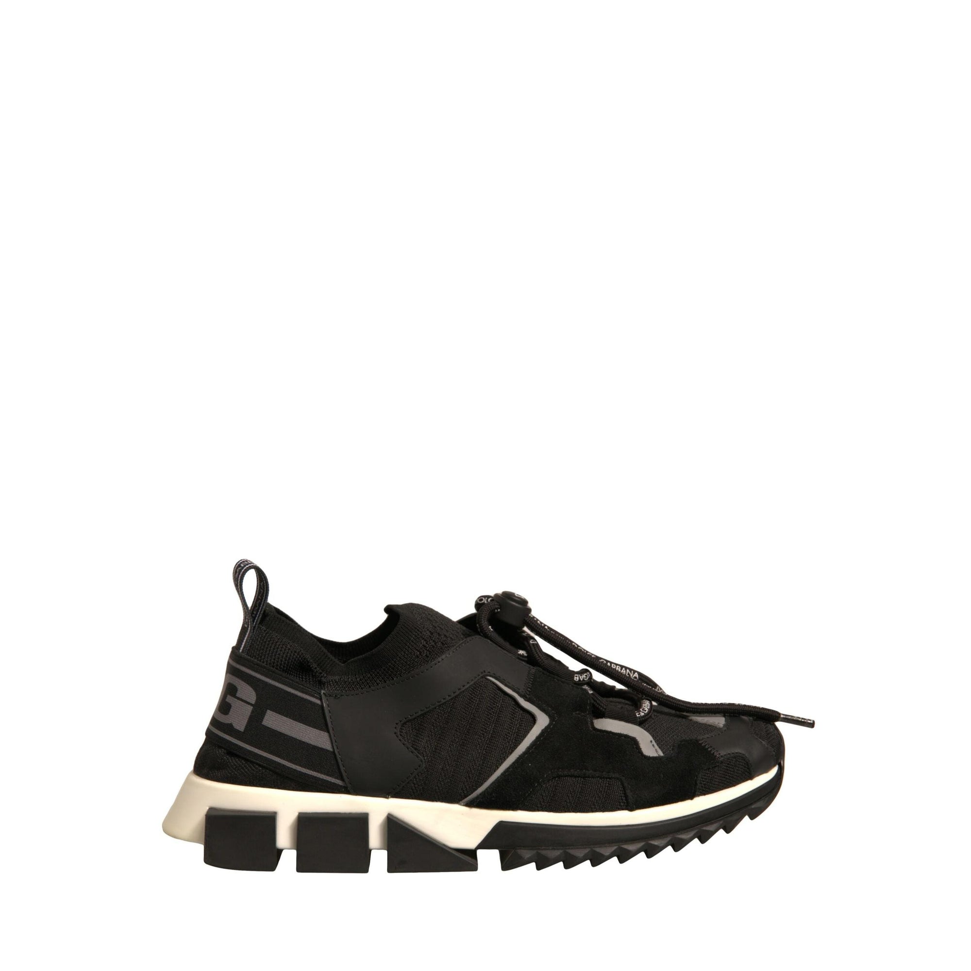 Dolce & Gabbana Black Mesh Sorrento Trekking Sneakers Shoes