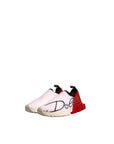 Dolce & Gabbana White Red Low Top Sorrento Sneakers Shoes