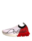 Dolce & Gabbana White Red Low Top Sorrento Sneakers Shoes