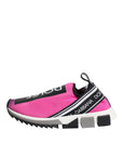 Dolce & Gabbana Fuchsia White Slip On Sorrento Sneakers Shoes