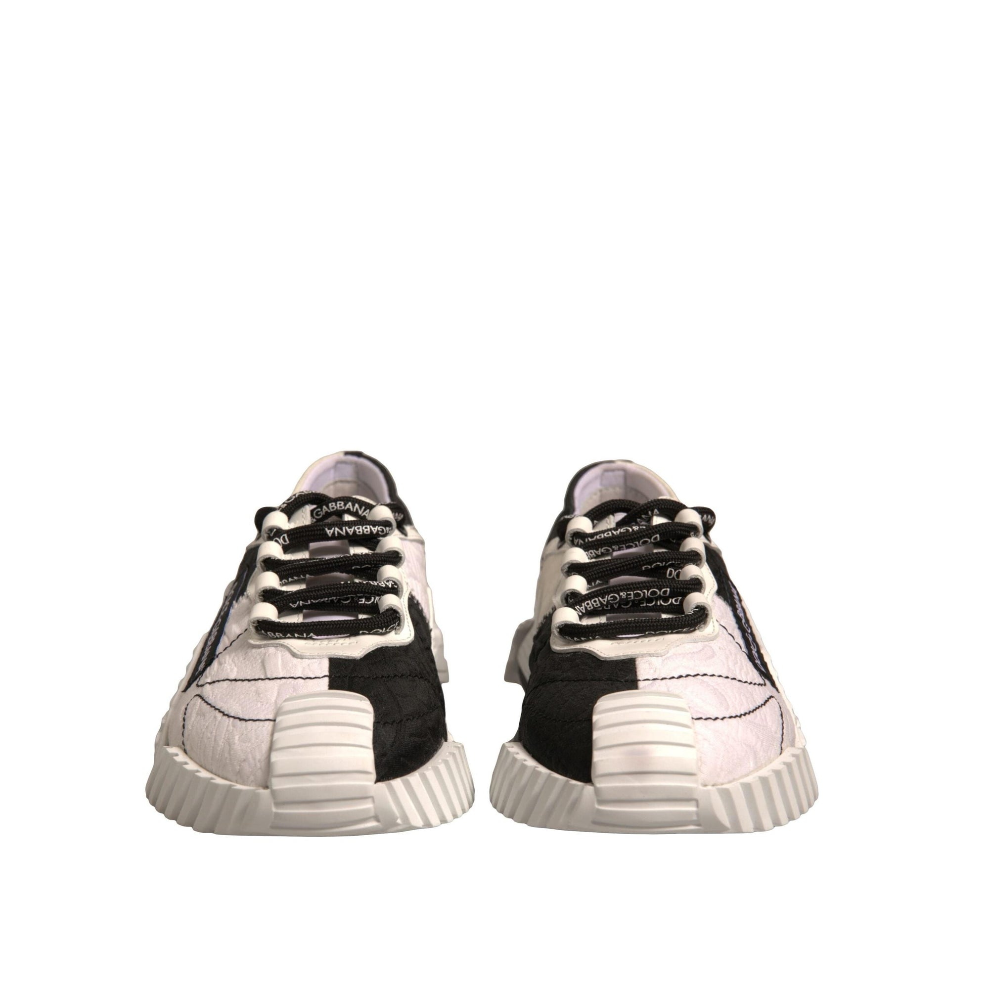 Dolce & Gabbana White Black NS1 Low Top Sports Sneakers Shoes