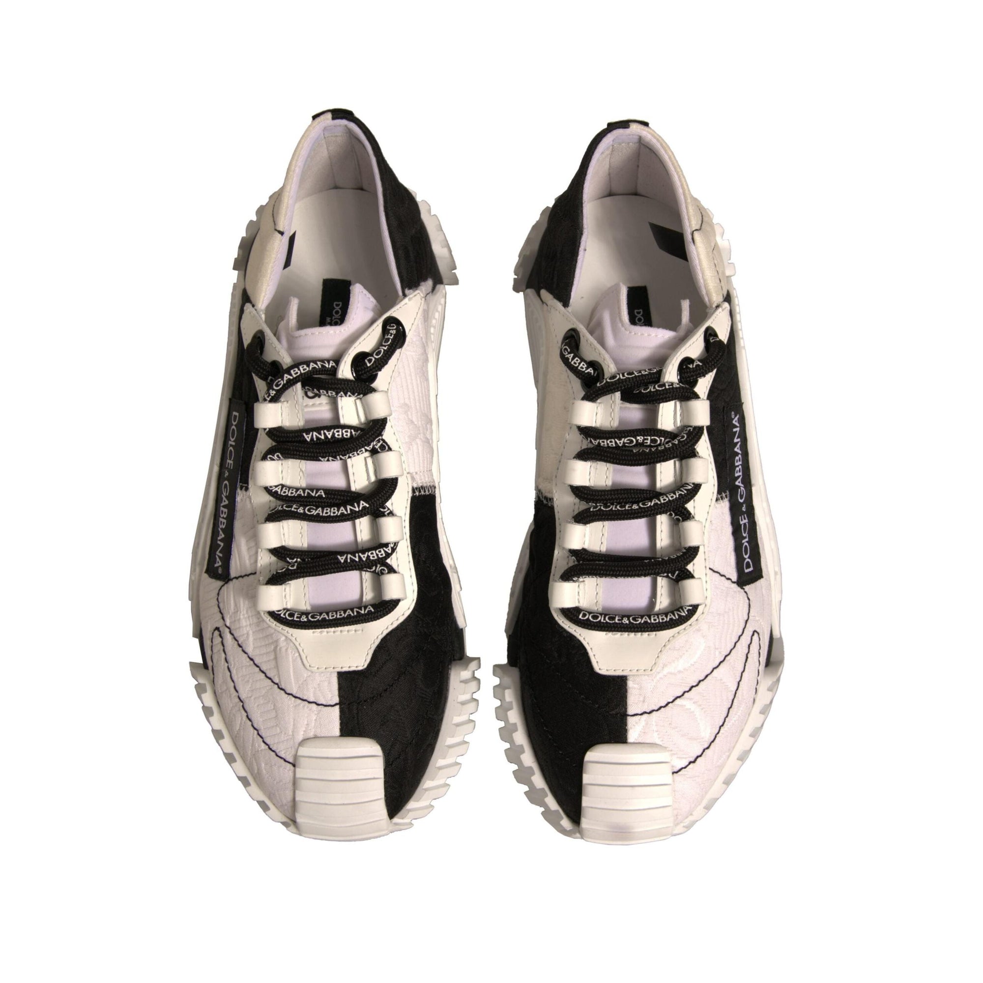 Dolce & Gabbana White Black NS1 Low Top Sports Sneakers Shoes