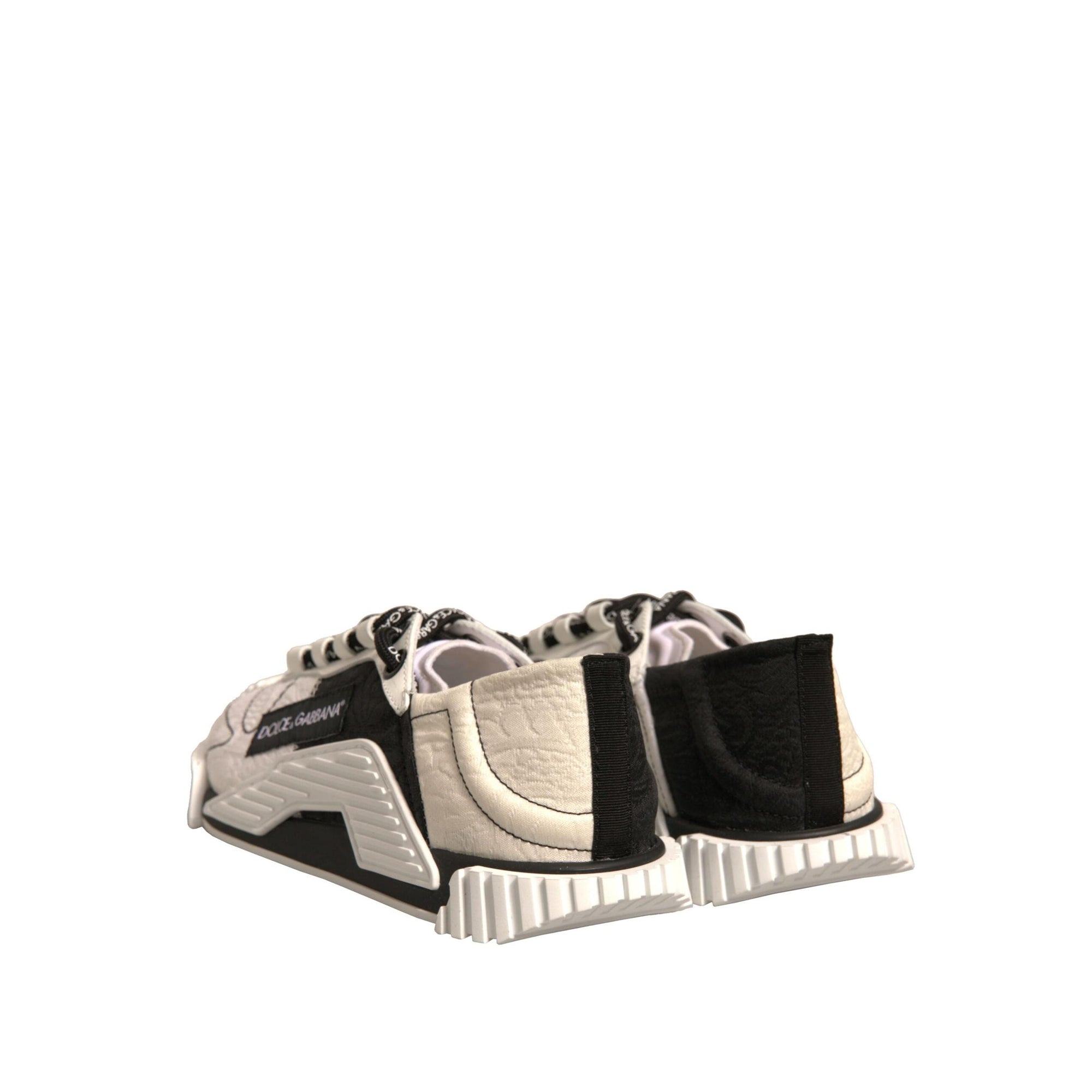 Dolce & Gabbana White Black NS1 Low Top Sports Sneakers Shoes