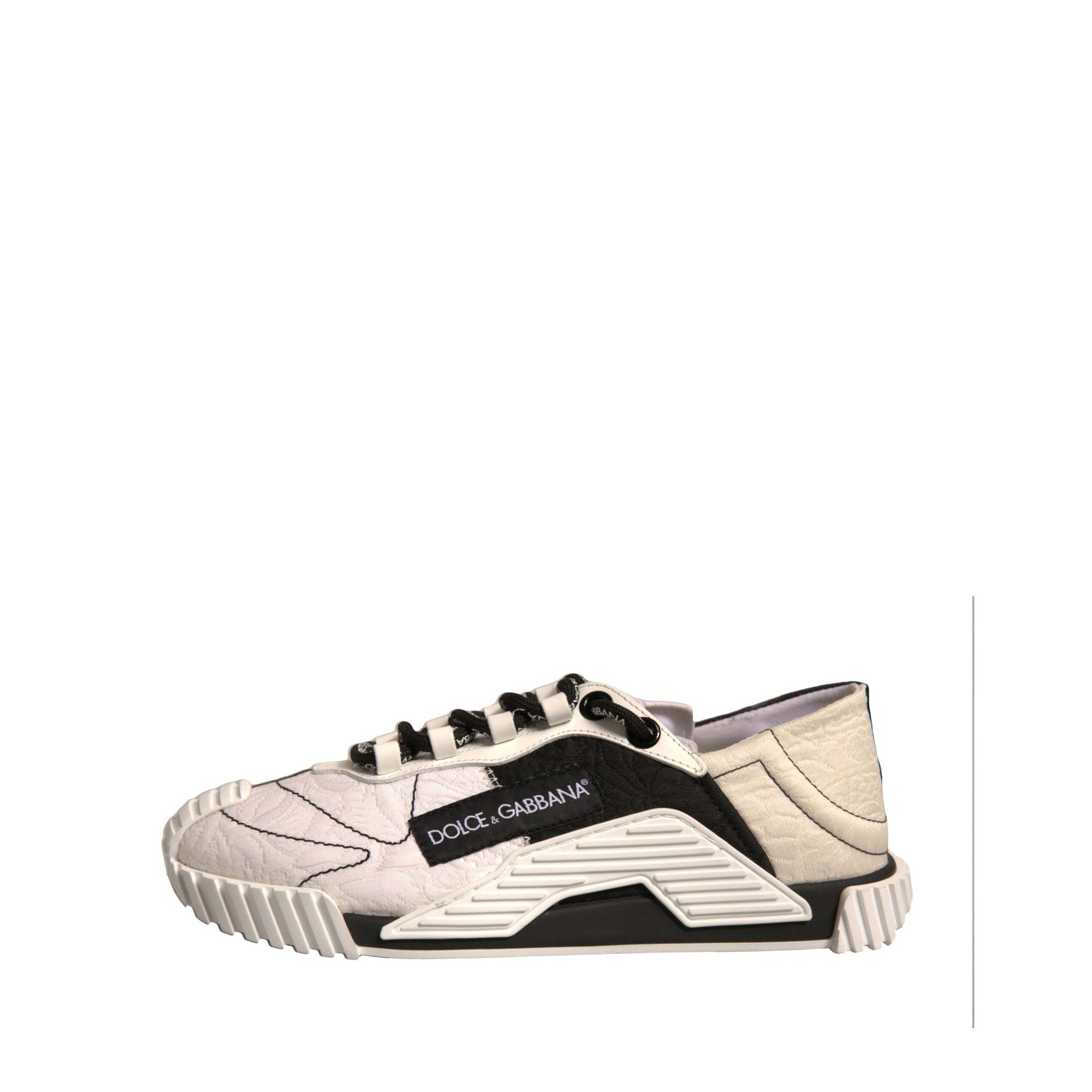 Dolce & Gabbana White Black NS1 Low Top Sports Sneakers Shoes