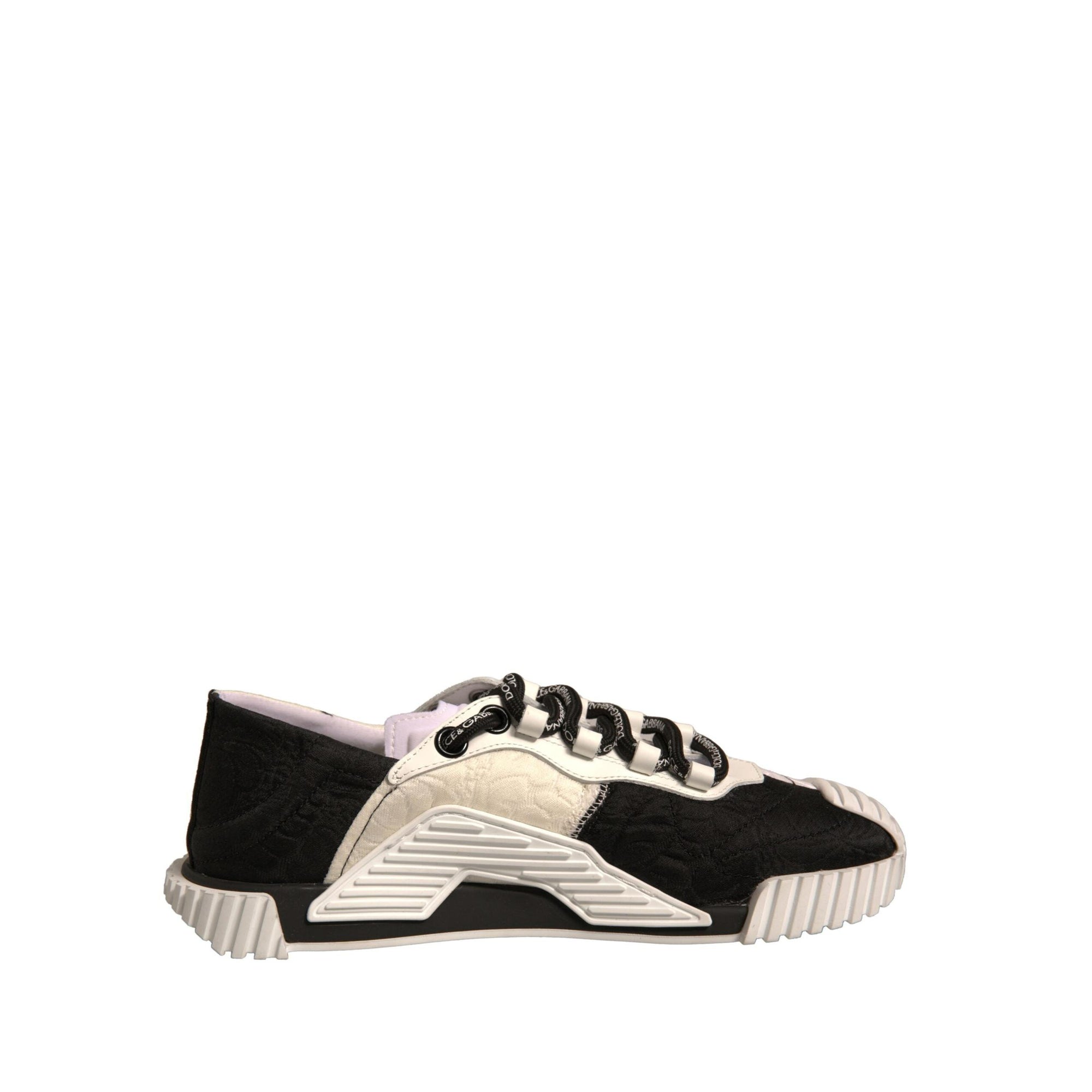Dolce & Gabbana White Black NS1 Low Top Sports Sneakers Shoes