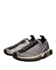 Dolce & Gabbana Silver Rhinestones Sorrento Sneakers Shoes