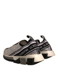 Dolce & Gabbana Silver Rhinestones Sorrento Sneakers Shoes