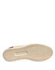 Dolce & Gabbana White Suede Leather Low Top Sneakers Shoes