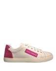 Dolce & Gabbana White Suede Leather Low Top Sneakers Shoes