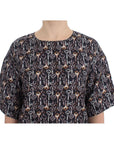 Dolce & Gabbana Enchanted Sicily Silk Blouse with Key Print