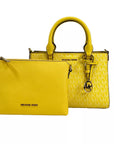 Michael Kors Charlotte 3 in 1 Satchel Bag Crossbody Golden Yellow