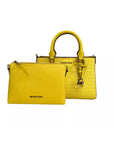 Michael Kors Charlotte 3 in 1 Satchel Bag Crossbody Golden Yellow