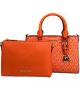 Michael Kors Charlotte 3 in 1 Satchel Bag Crossbody Poppy Orange
