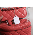 Chanel Pink Vinyl Leather Backpack Purse Bag