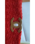 Chanel Red Tweed 2WAY Hand Chain Medium Shoulder Bag Purse