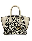 Michael Kors Avril XS Cream Cheetah Satchel Crossbody Bag Purse