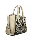 Michael Kors Avril XS Cream Cheetah Satchel Crossbody Bag Purse