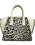 Michael Kors Avril XS Cream Cheetah Satchel Crossbody Bag Purse