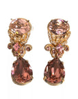 Dolce & Gabbana Gold 925 Sterling Silver Crystal Jewelry Dangling Brooch