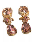 Dolce & Gabbana Gold 925 Sterling Silver Crystal Jewelry Dangling Brooch