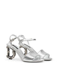 Dolce & Gabbana Silver Leather Sandal