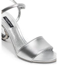 Dolce & Gabbana Silver Leather Sandal