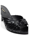 Dolce & Gabbana Black Leather Di Pitone Sandal