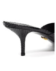 Dolce & Gabbana Black Leather Di Pitone Sandal