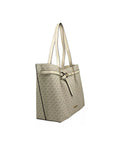 Michael Kors Emilia Large Signature PVC Tote Bag Purse Light Cream